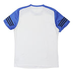 ADIDAS Mens White & Blue Graphic T-Shirt M Short Sleeve Crew Neck Sportswear
