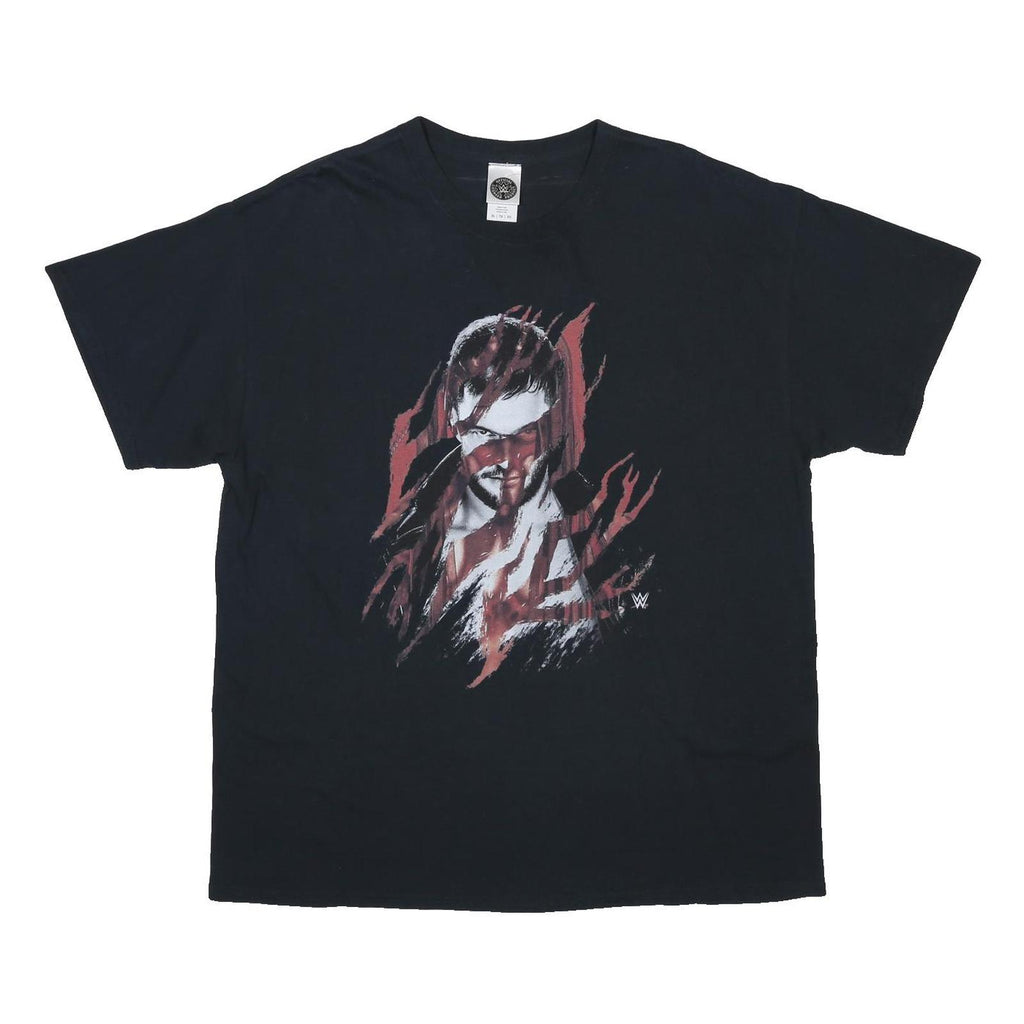 WWE Mens Black XL Graphic T-Shirt Crew Neck Short Sleeve Finn Balor Print