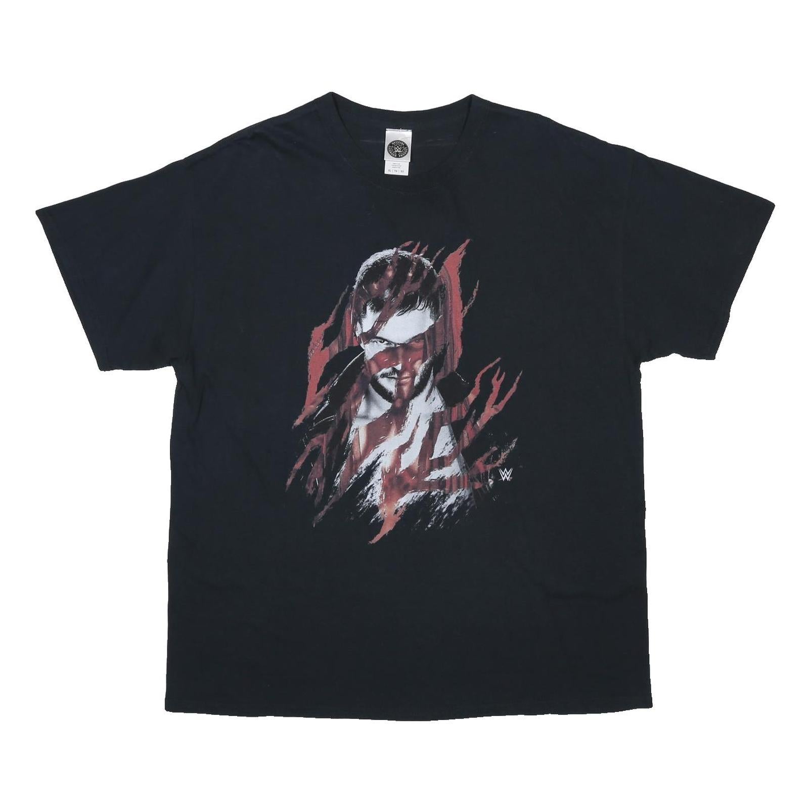 WWE Mens Black XL Graphic T-Shirt Crew Neck Short Sleeve Finn Balor Print
