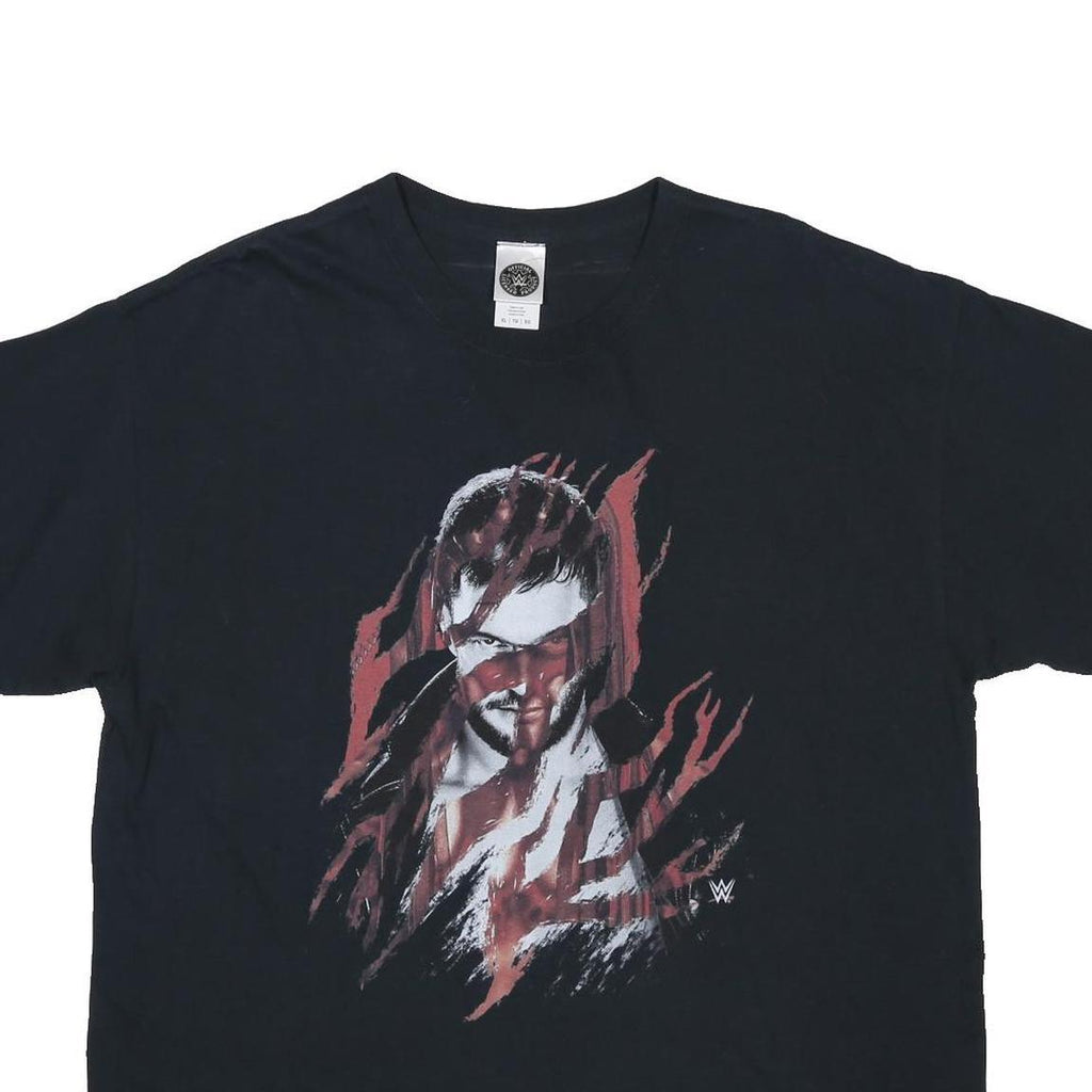 WWE Mens Black XL Graphic T-Shirt Crew Neck Short Sleeve Finn Balor Print