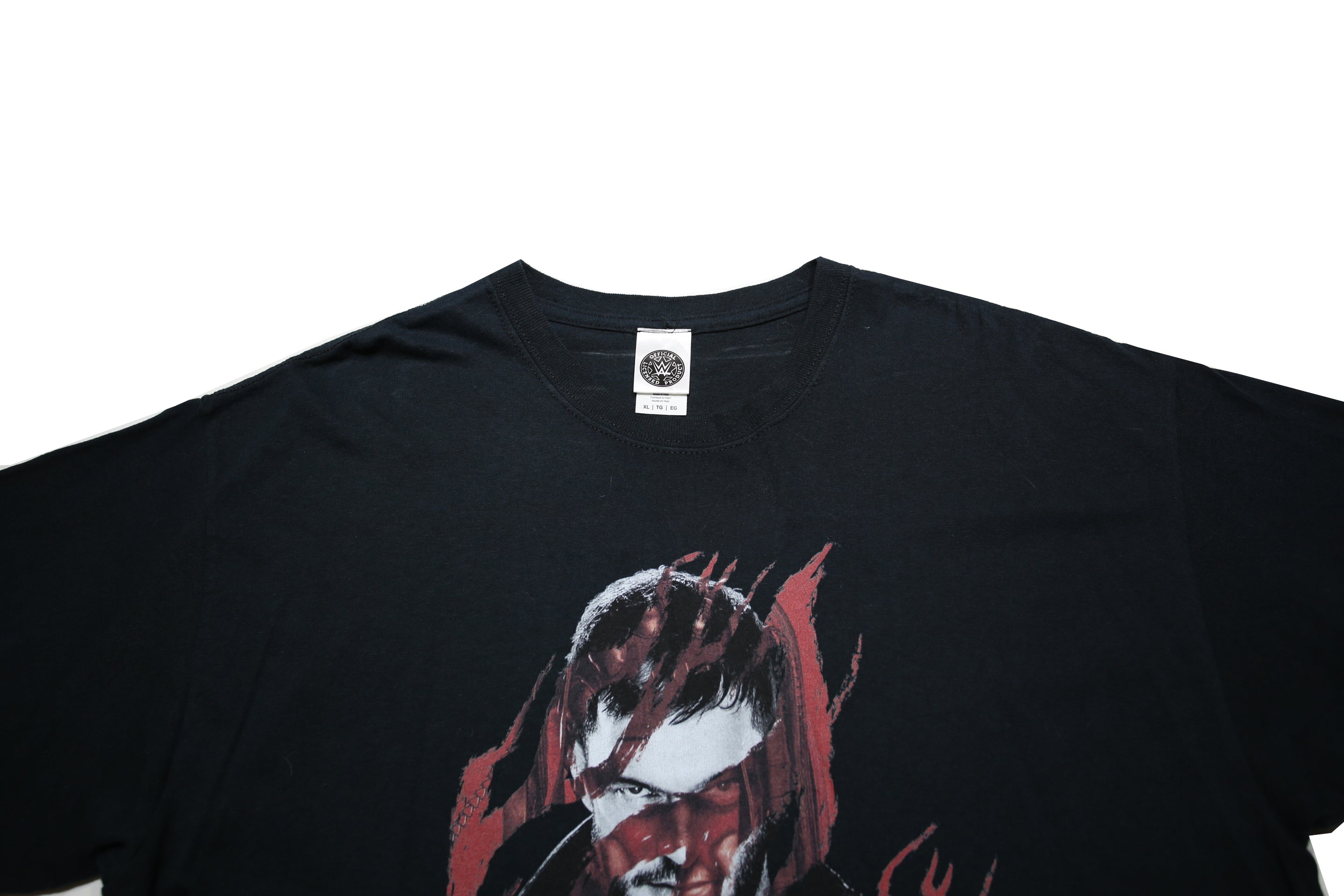 WWE Mens Black XL Graphic T-Shirt Crew Neck Short Sleeve Finn Balor Print
