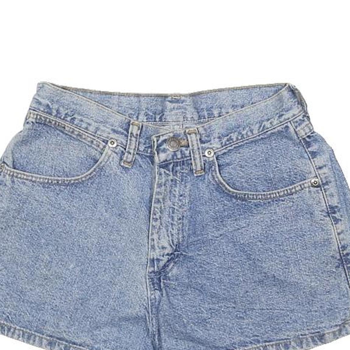 WRANGLER Womens Shorts Blue Denim Casual XS W24 Vintage Style