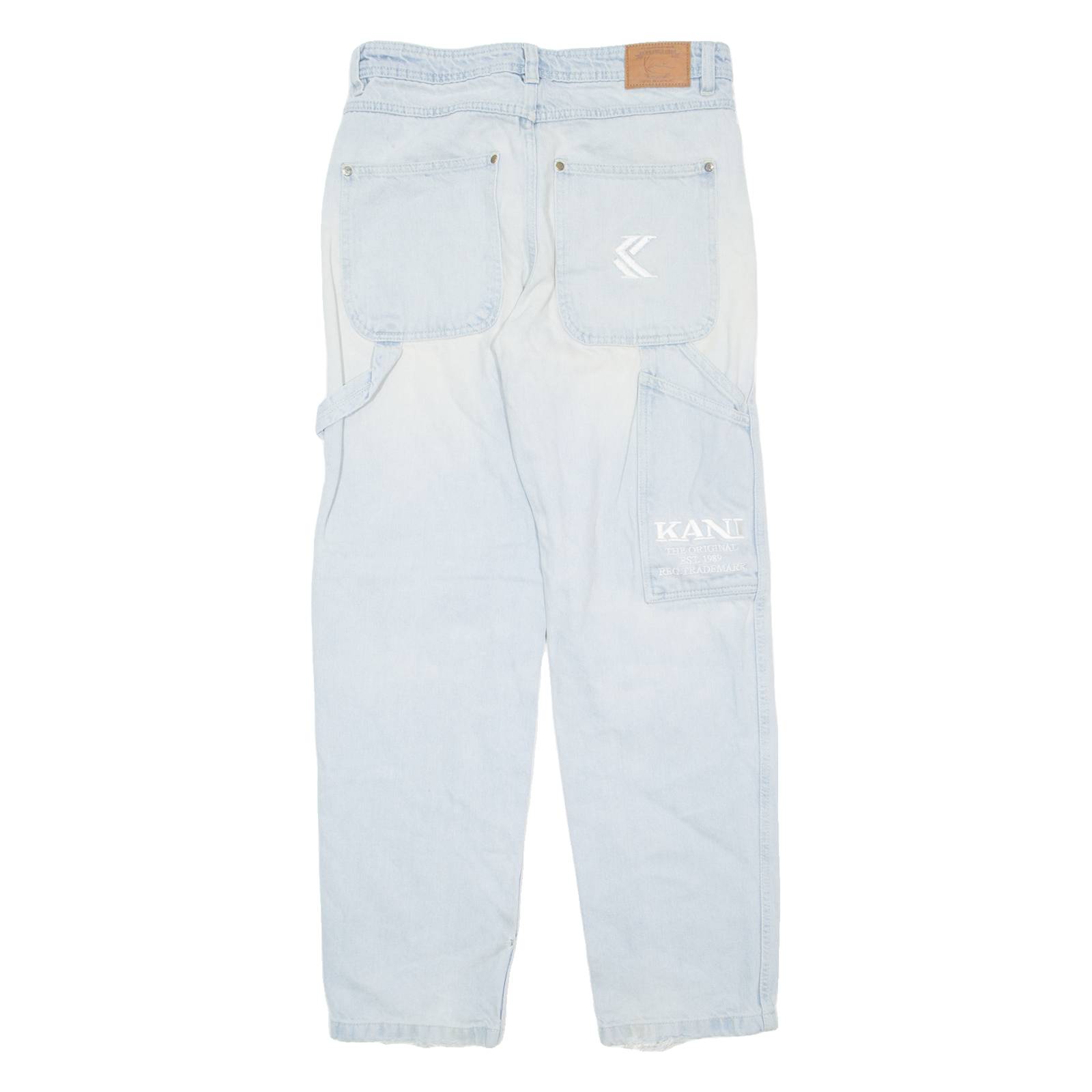 KARL KANI Womens Jeans Blue Regular Straight W32 L30