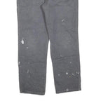 CARHARTT Mens Regular Fit Grey Cotton Blend Zip Trousers W36 L30 Workwear