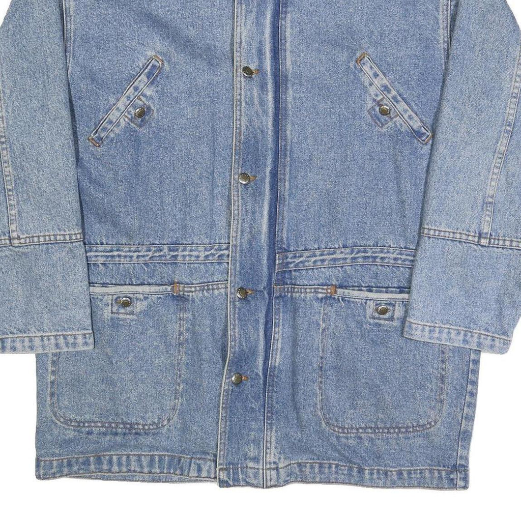 REUNION Mens Blue Denim Jacket S Cotton Casual Button Closure Classic Style