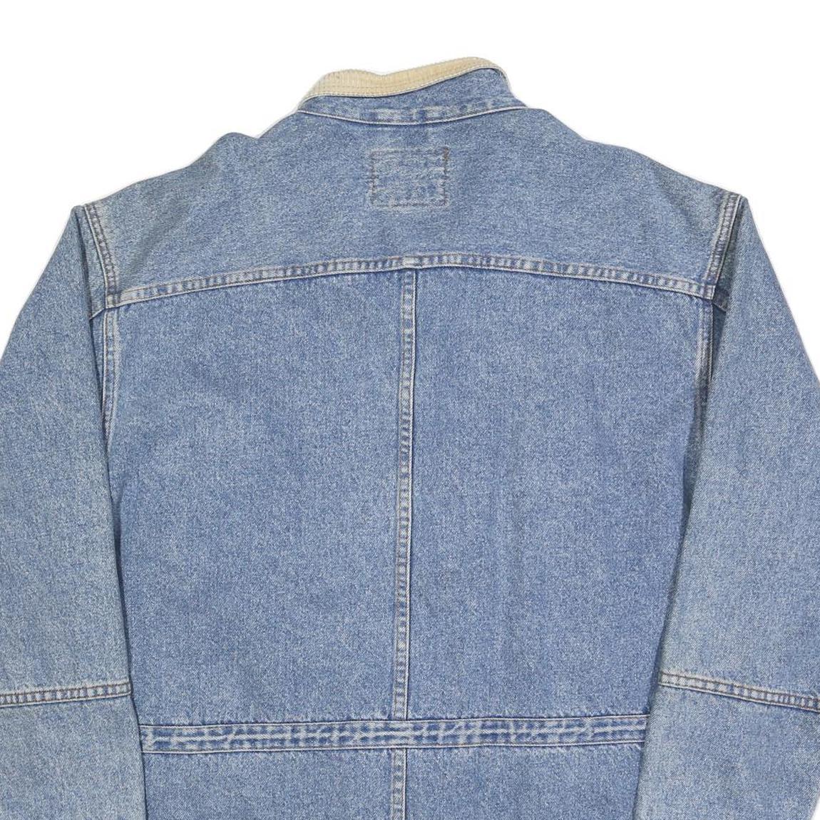 REUNION Mens Blue Denim Jacket S Cotton Casual Button Closure Classic Style