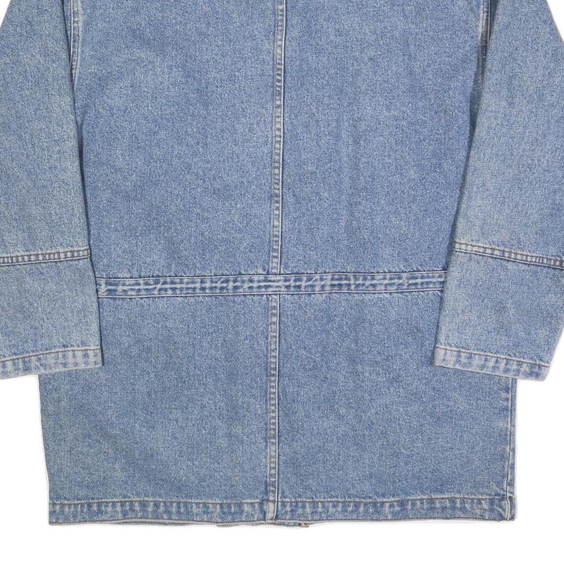 REUNION Mens Blue Denim Jacket S Cotton Casual Button Closure Classic Style
