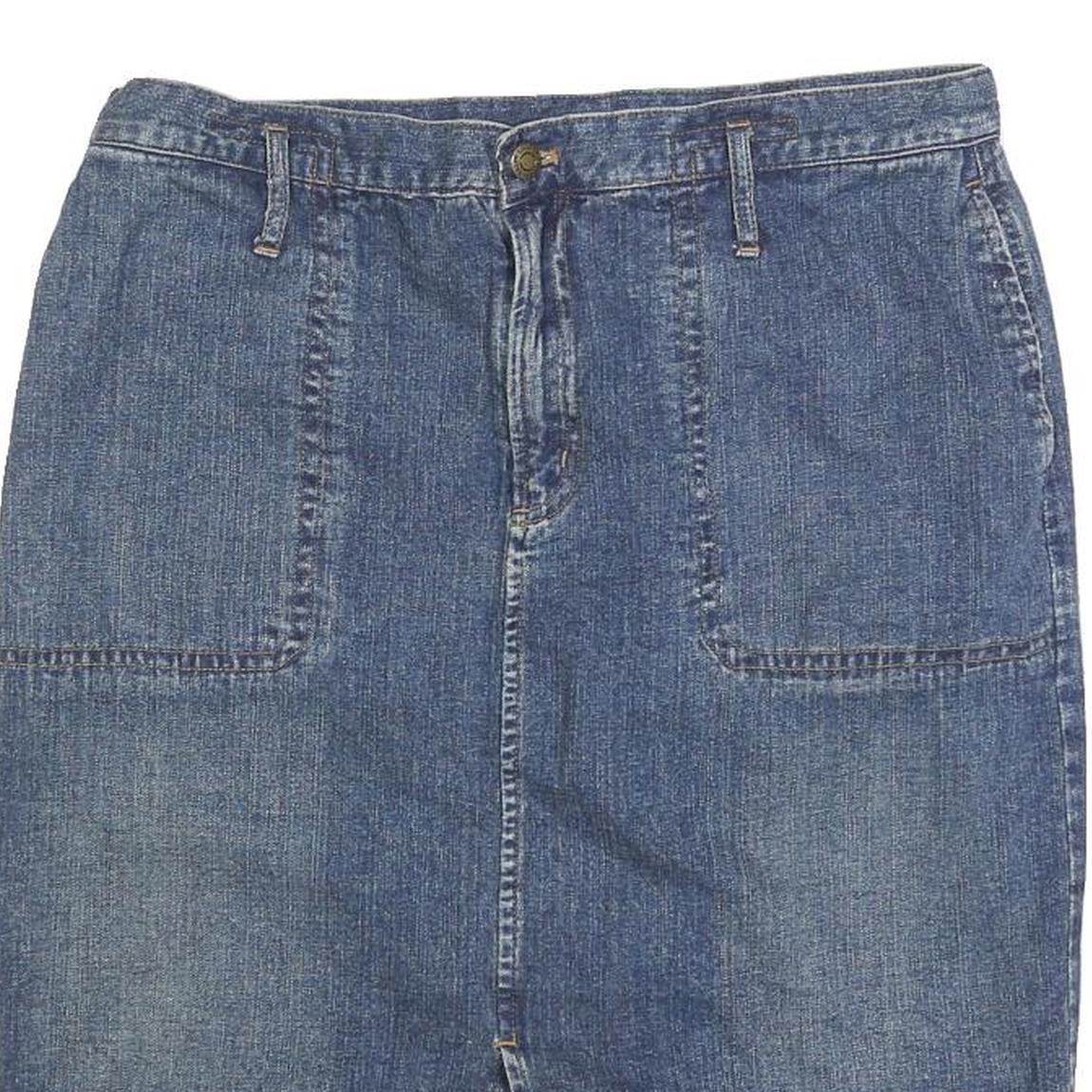 LAUREN RALPH LAUREN Womens Blue Denim Pencil Knee Length Cotton Blend Skirt M