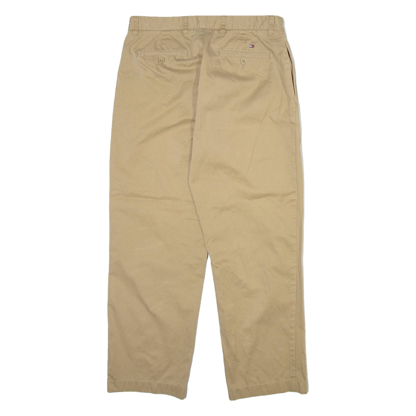 TOMMY HILFIGER Mens Trousers Beige Relaxed Straight W33 L30