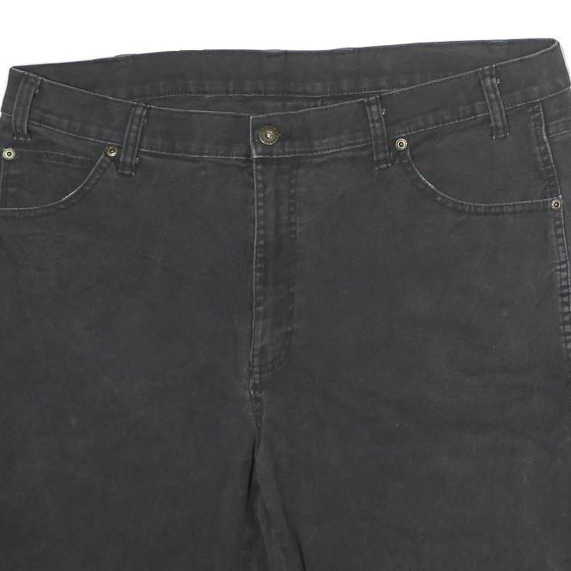 DICKIES Mens Black Cargo Shorts XL W40 Workwear Cotton Casual