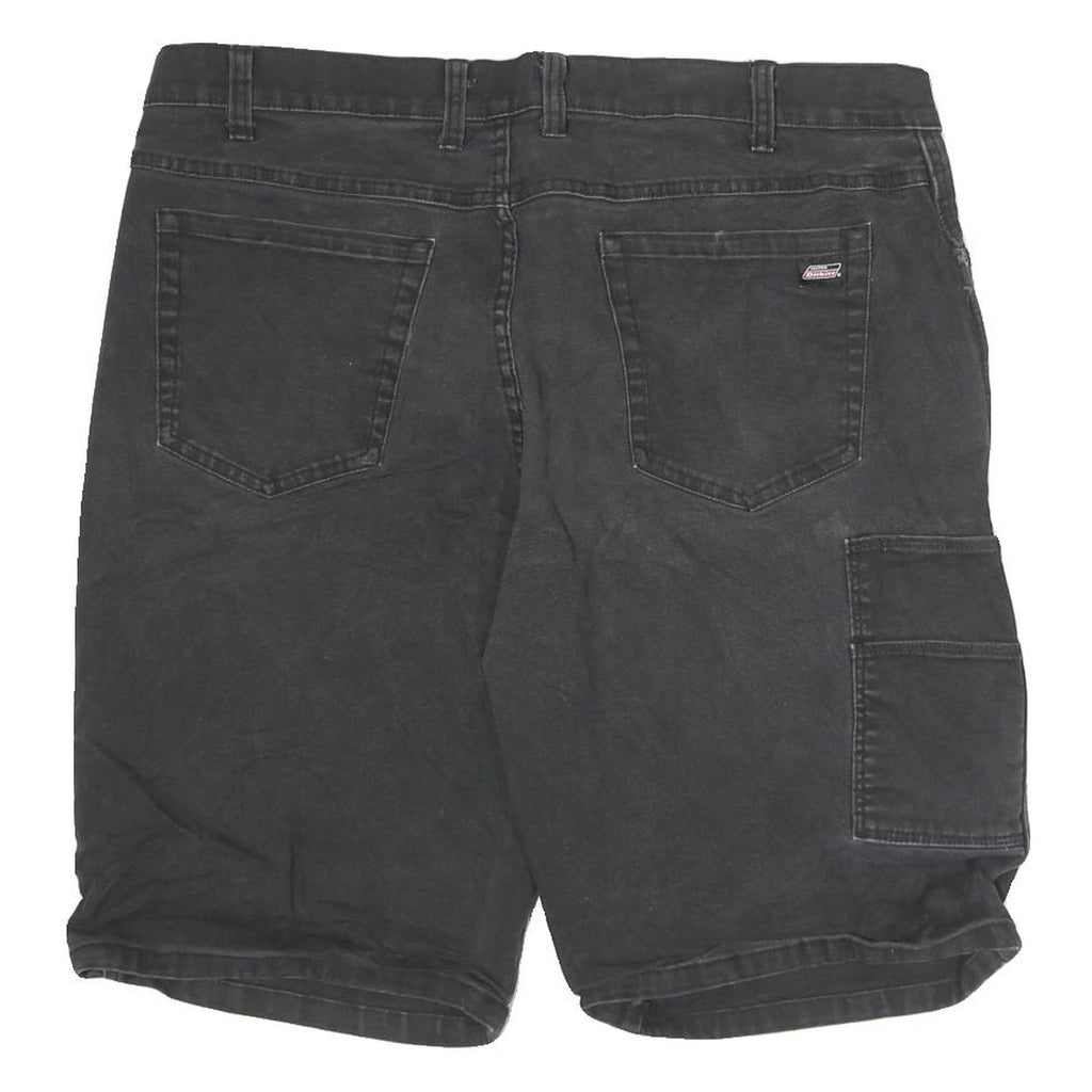 DICKIES Mens Black Cargo Shorts XL W40 Workwear Cotton Casual