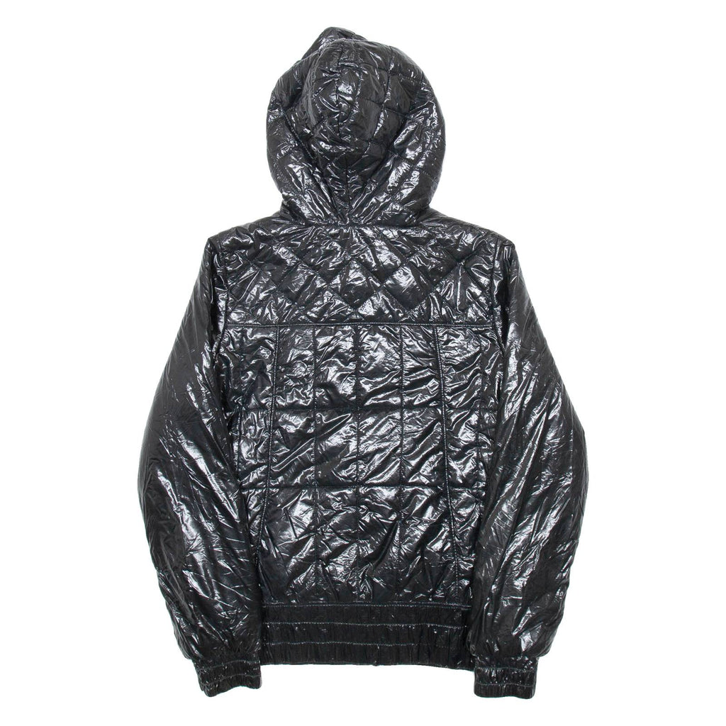 ADIDAS Womens Puffer Coat Black Hooded UK 10
