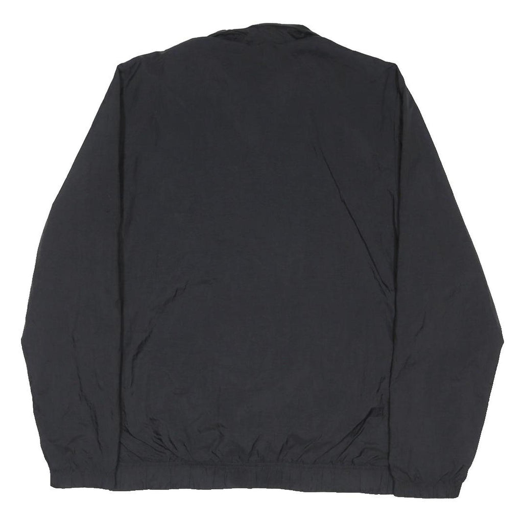 ADIDAS Mens Black Track Jacket M Polyester Blend Zip Plain Sportswear