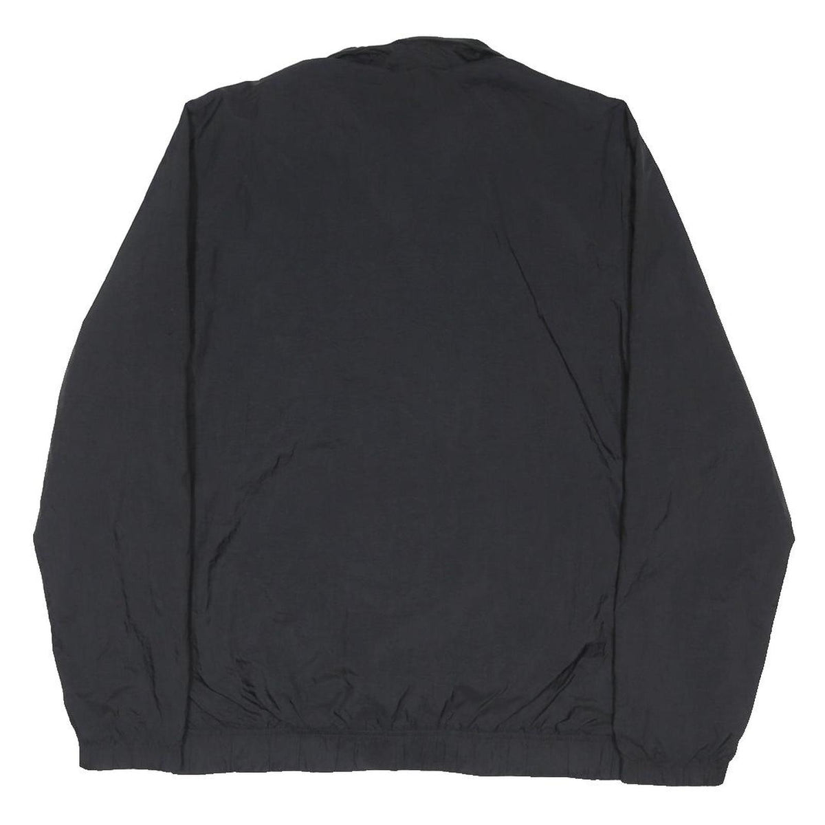 ADIDAS Mens Black Track Jacket M Polyester Blend Zip Plain Sportswear