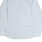 TOMMY HILFIGER Mens White & Blue Check Shirt L Button-Down Collar Casual Cotton