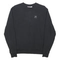 FILA Mens Black Crew Neck S Logo Sweatshirt Cotton Blend Pullover Casual