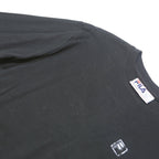 FILA Mens Black Crew Neck S Logo Sweatshirt Cotton Blend Pullover Casual