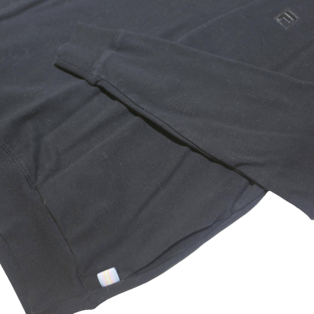 FILA Mens Black Crew Neck S Logo Sweatshirt Cotton Blend Pullover Casual