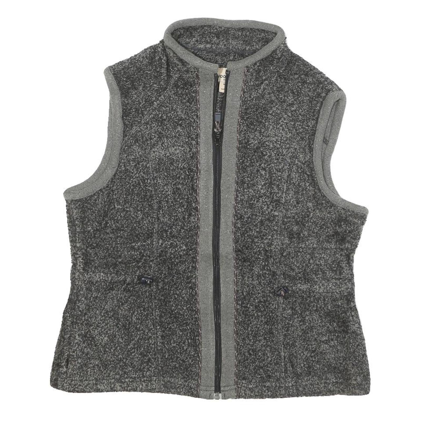 WOOLRICH Womens Grey Zip Jacket Size M Polyester Blend Warm Layering