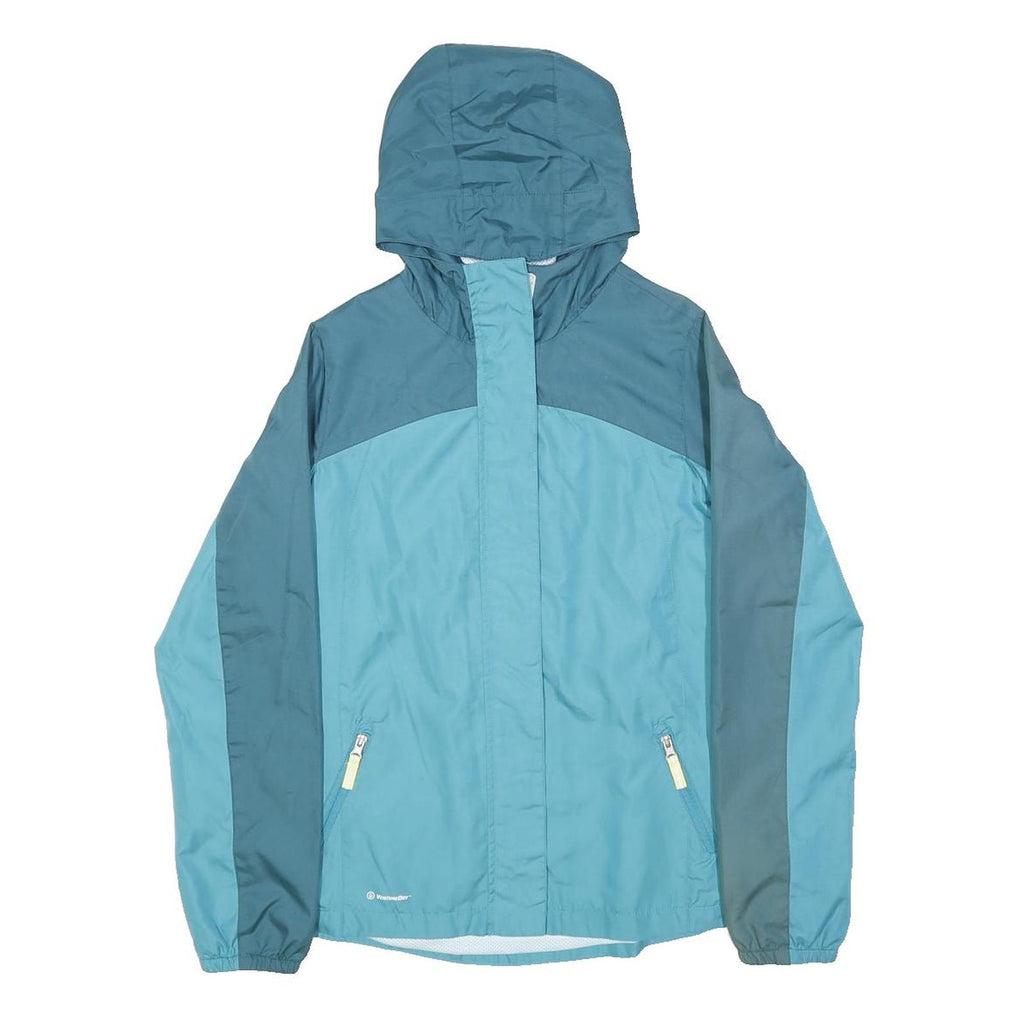 CHAMPION Womens Blue & Teal Lightweight Hooded Jacket XL Polyester Windbreaker