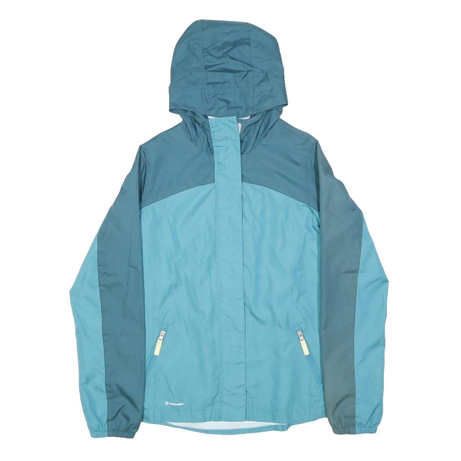 CHAMPION Womens Blue & Teal Lightweight Hooded Jacket XL Polyester Windbreaker