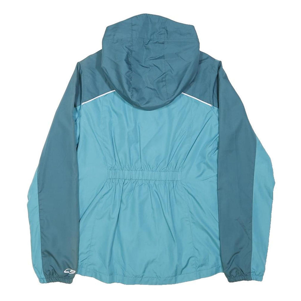 CHAMPION Womens Blue & Teal Lightweight Hooded Jacket XL Polyester Windbreaker