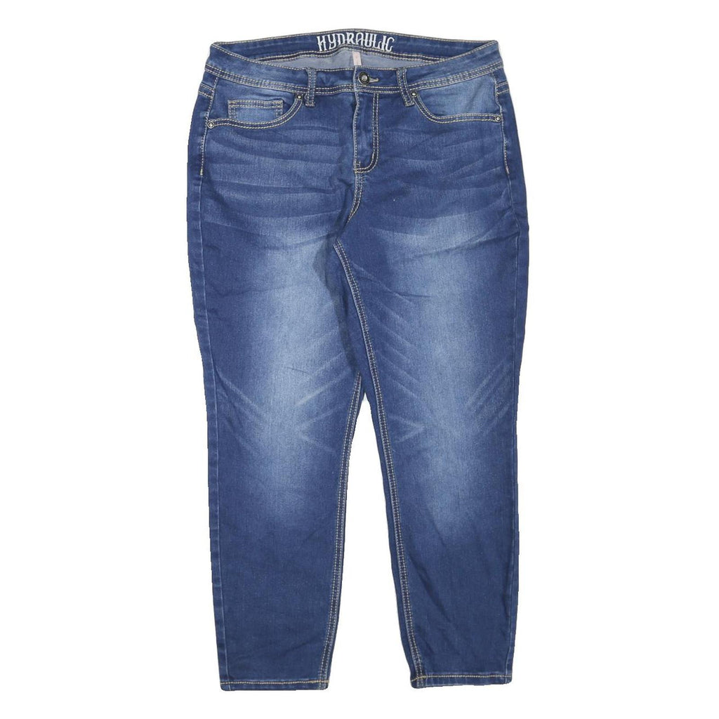 HYDRAULIC Womens Regular Blue Skinny Denim Medium W34 L27 Embroidered Pockets