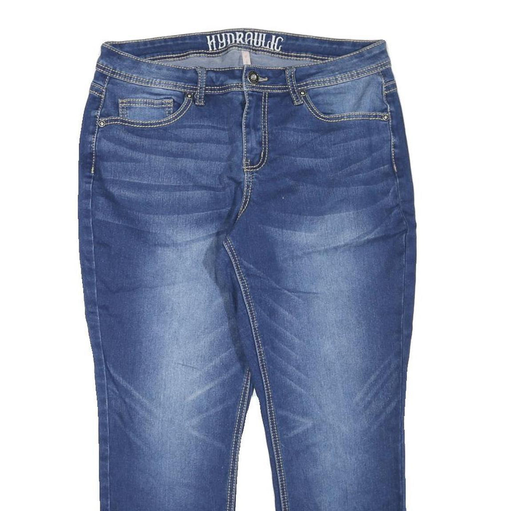 HYDRAULIC Womens Regular Blue Skinny Denim Medium W34 L27 Embroidered Pockets