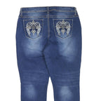 HYDRAULIC Womens Regular Blue Skinny Denim Medium W34 L27 Embroidered Pockets