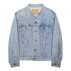 LEVI'S Mens Blue Denim Jacket M Cotton Blend Classic Button Closure Casual