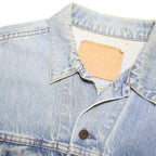 LEVI'S Mens Blue Denim Jacket M Cotton Blend Classic Button Closure Casual