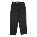 CABIN CREEK Womens Cotton Black Classic Straight Trousers W30 L30 Smart Casual