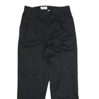 CABIN CREEK Womens Cotton Black Classic Straight Trousers W30 L30 Smart Casual