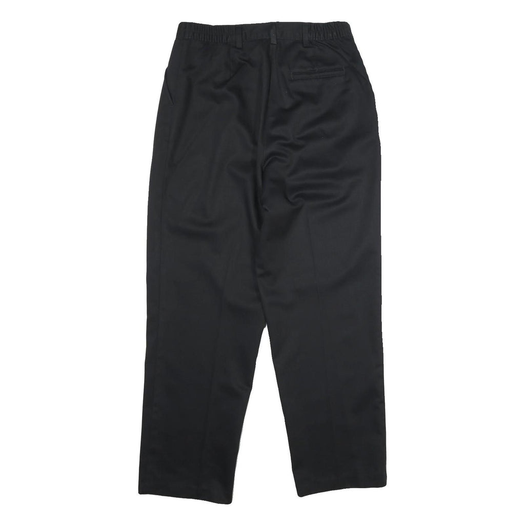 CABIN CREEK Womens Cotton Black Classic Straight Trousers W30 L30 Smart Casual
