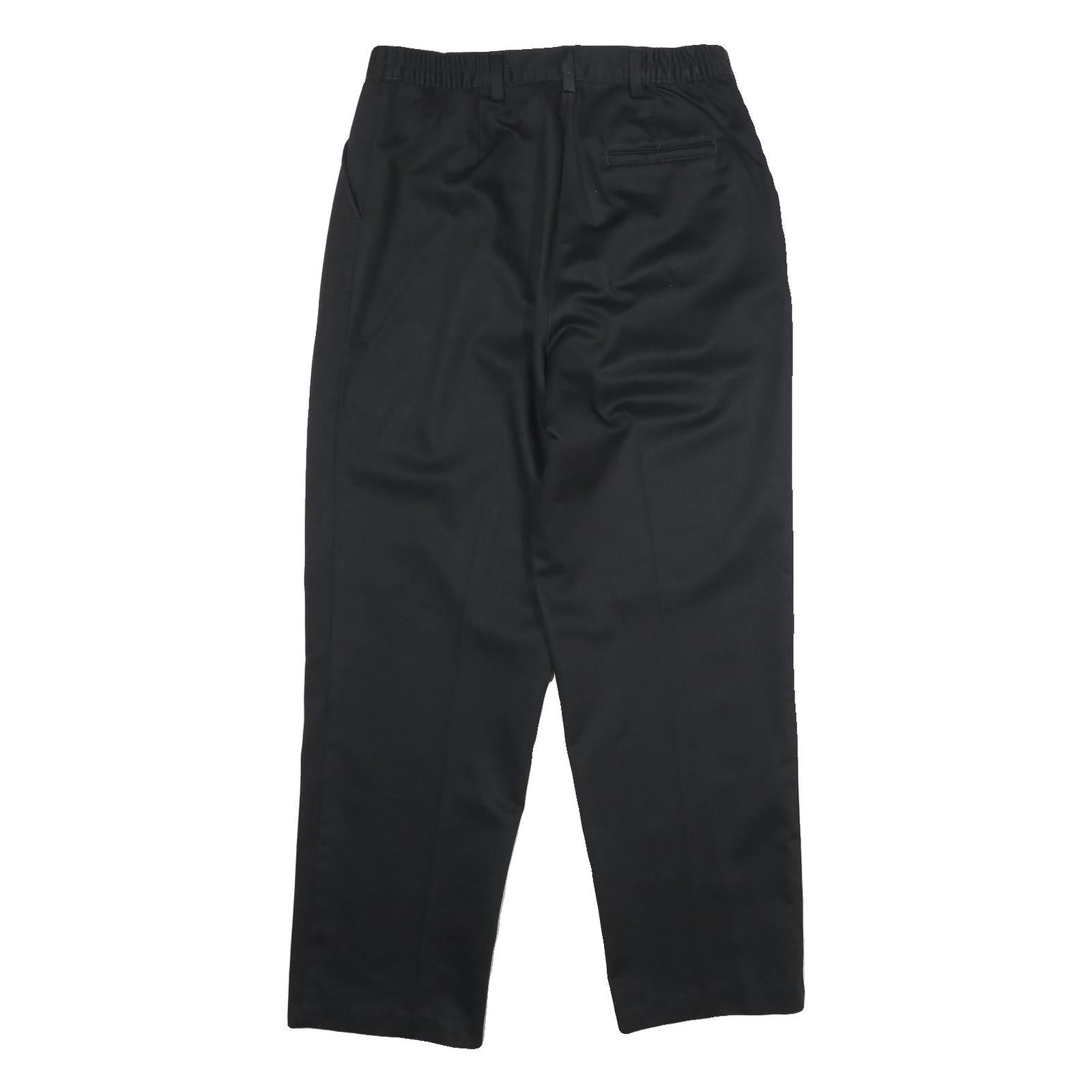 CABIN CREEK Womens Cotton Black Classic Straight Trousers W30 L30 Smart Casual