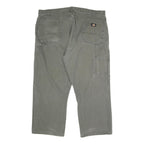DICKIES Mens Cotton Grey Relaxed Straight Trousers W42 L26 Workwear Casual