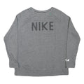 NIKE Womens Grey Crew Neck L Cotton Blend Sweatshirt Pullover Sports Casual