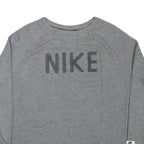 NIKE Womens Grey Crew Neck L Cotton Blend Sweatshirt Pullover Sports Casual