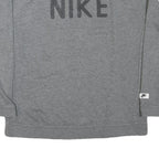 NIKE Womens Grey Crew Neck L Cotton Blend Sweatshirt Pullover Sports Casual