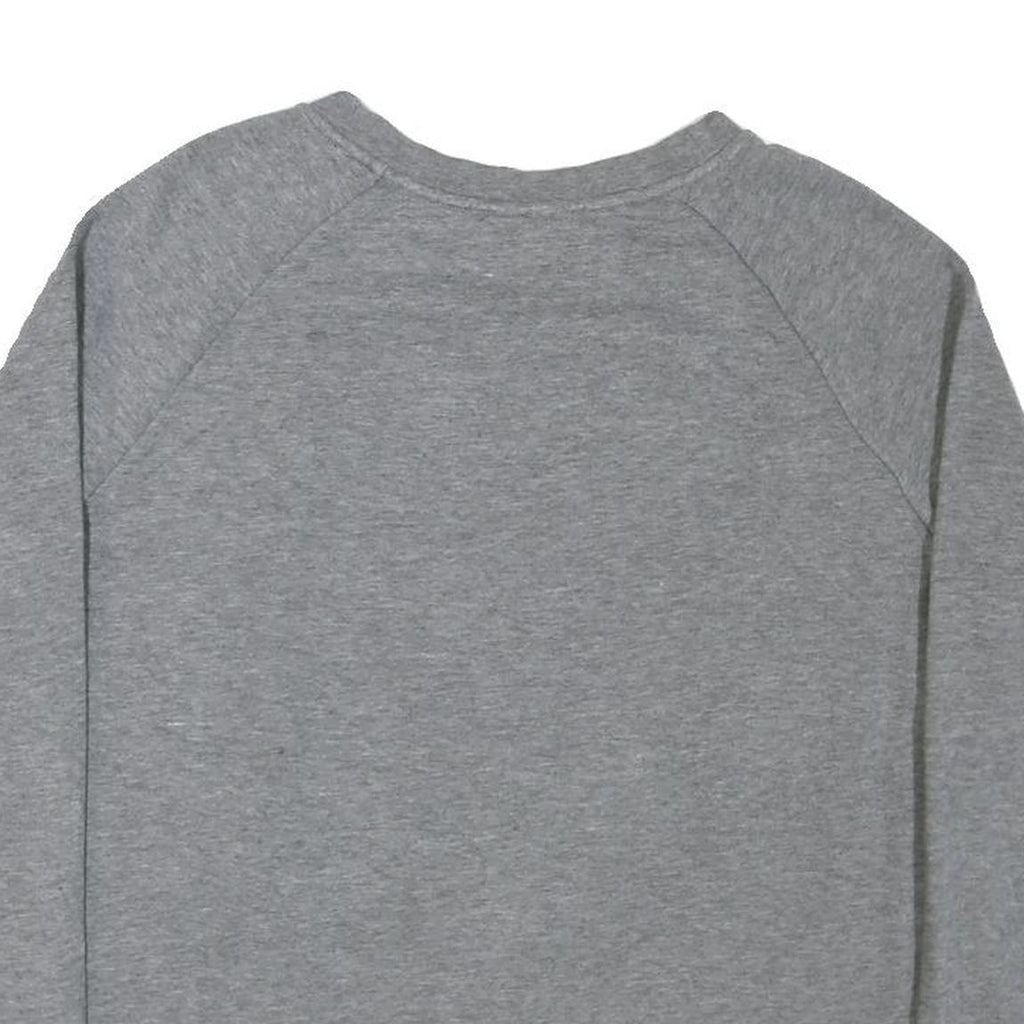 NIKE Womens Grey Crew Neck L Cotton Blend Sweatshirt Pullover Sports Casual