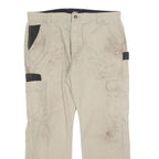 DICKIES Mens Beige Cotton Blend Regular Fit Straight Leg Trousers W36 L30
