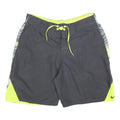 NIKE Mens Black & Neon Green Sports Casual Shorts L W32 Lightweight