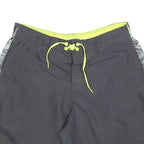 NIKE Mens Black & Neon Green Sports Casual Shorts L W32 Lightweight