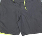 NIKE Mens Black & Neon Green Sports Casual Shorts L W32 Lightweight