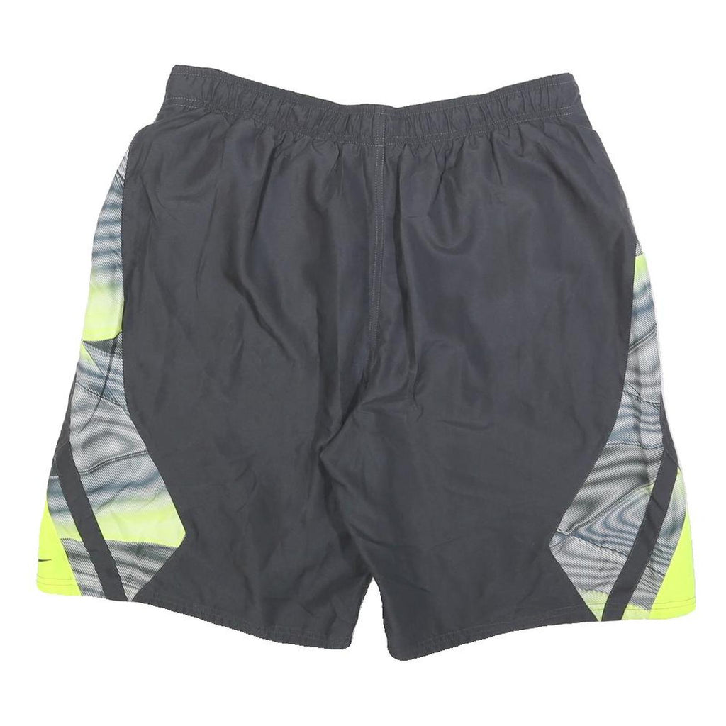 NIKE Mens Black & Neon Green Sports Casual Shorts L W32 Lightweight