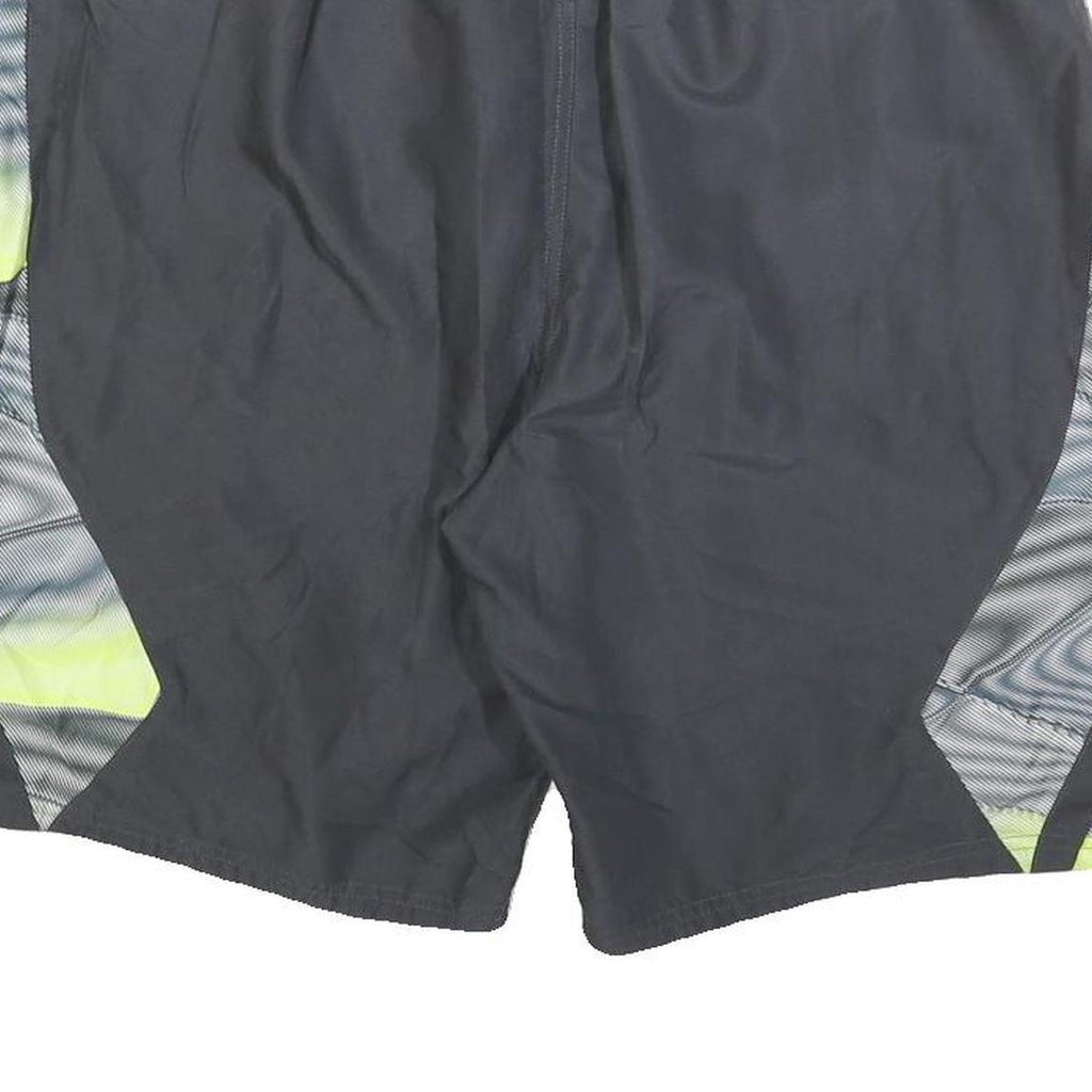 NIKE Mens Black & Neon Green Sports Casual Shorts L W32 Lightweight