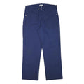 PENTEX Mens Cotton Blend Blue Regular Fit Trousers W38 L32 Button Closure