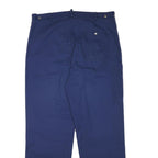 PENTEX Mens Cotton Blend Blue Regular Fit Trousers W38 L32 Button Closure