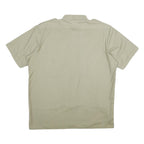 WEDER MEIER Mens Beige Short Sleeve Shirt XL Button-Up Casual Polyester Blend