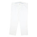 POLO RALPH LAUREN Mens White Regular Fit Straight Cotton Blend Trousers W38 L28